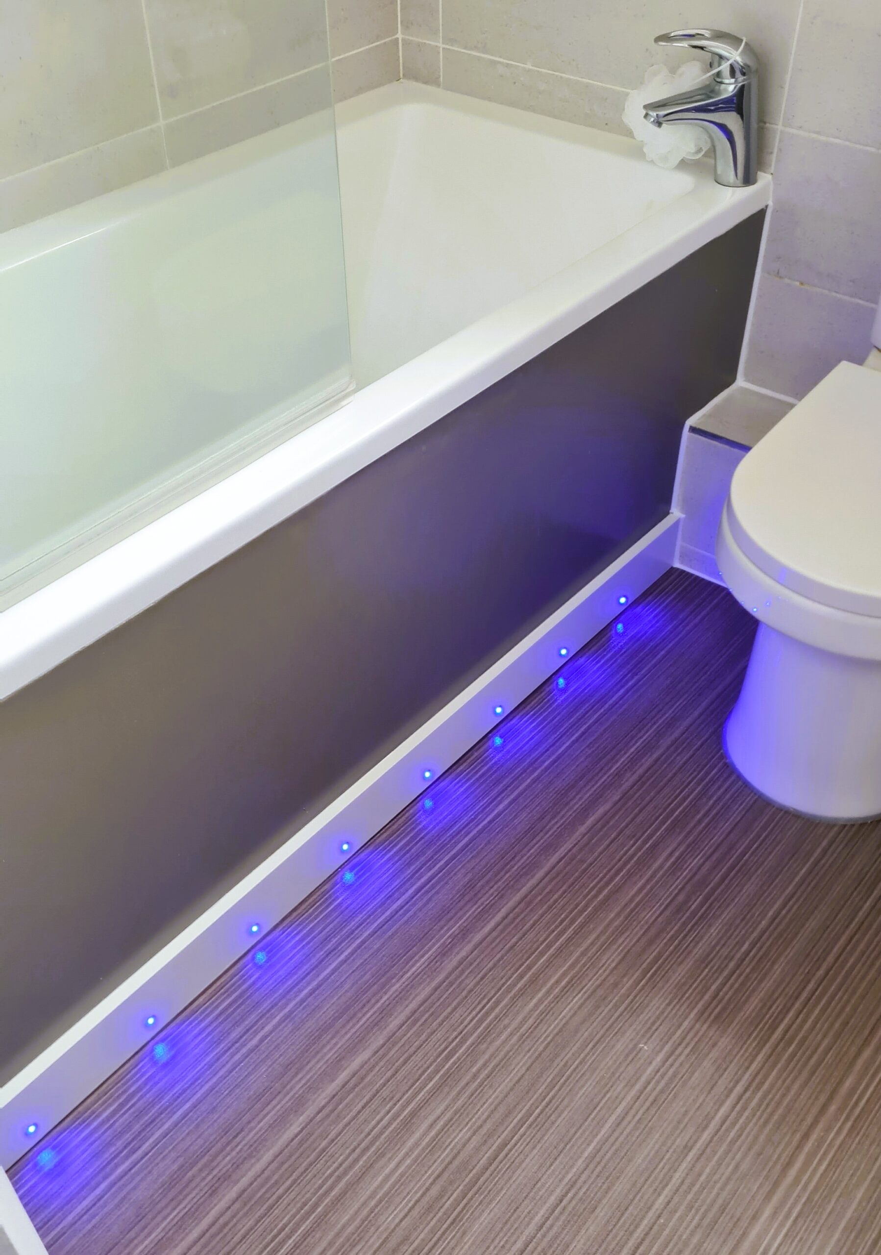 New bath panels, plinths & lighting