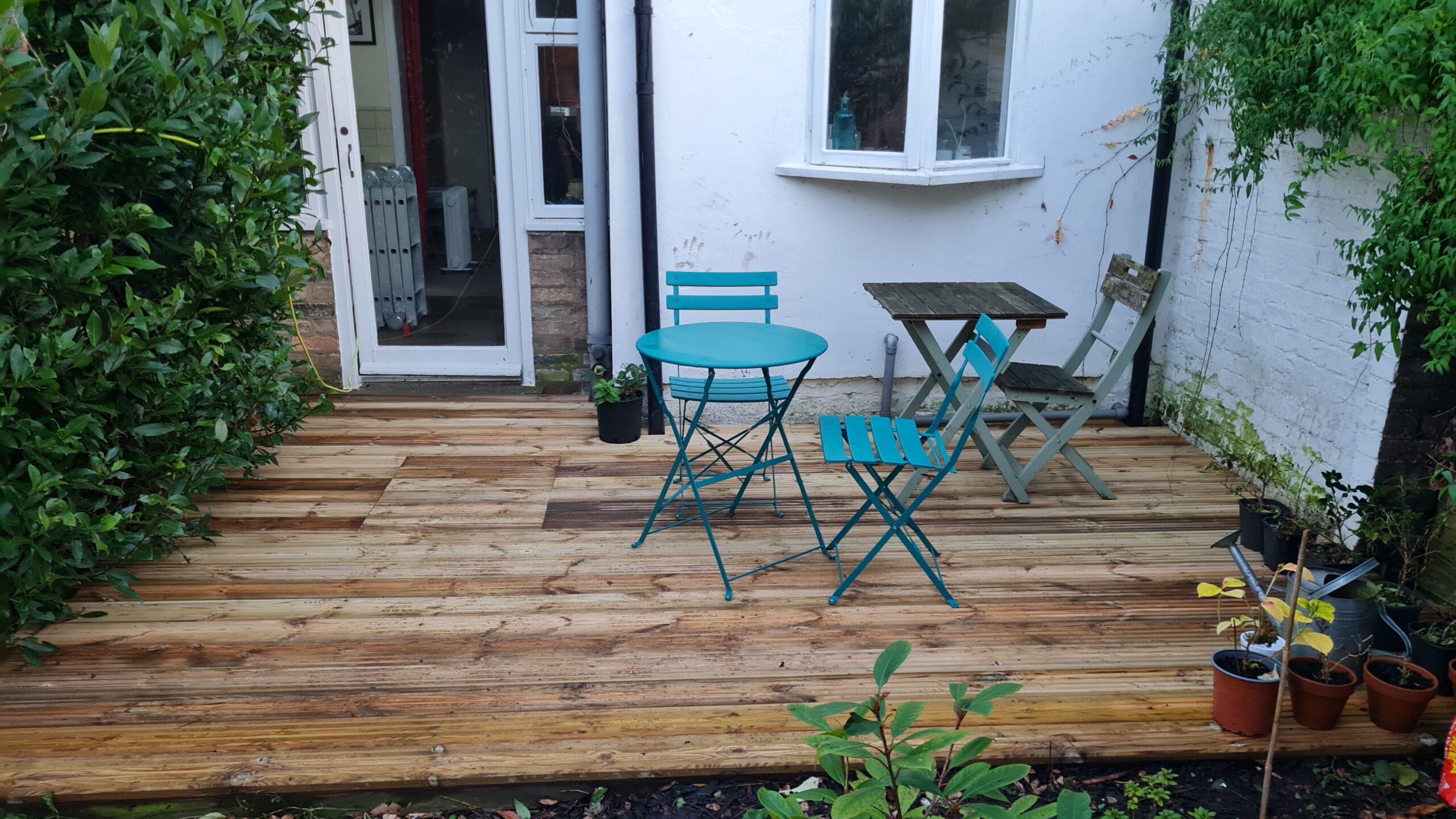Drain cleared & new deck