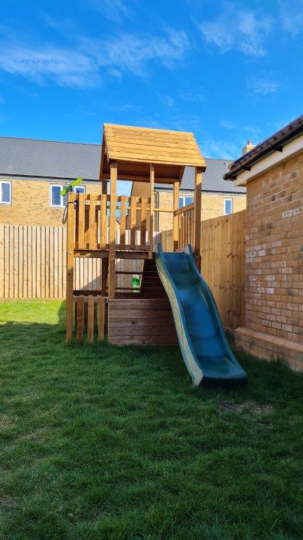 Children play climbing frame